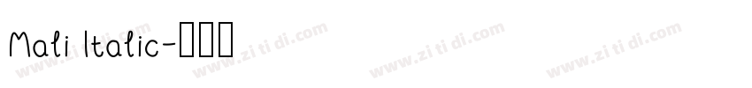 Mali Italic字体转换